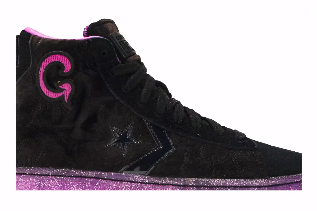 Joe Freshgoods x Converse Pro Leather High Black Purple, view 3