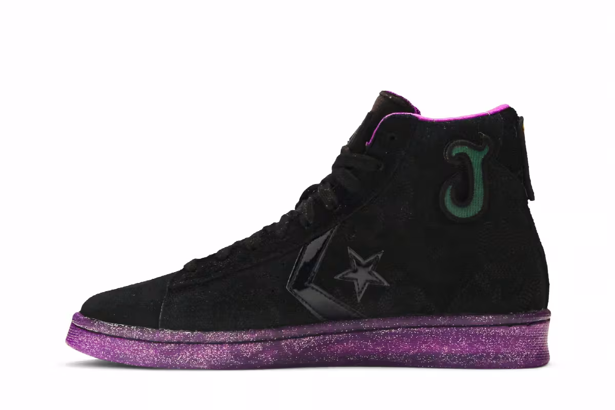 Joe Freshgoods x Converse Pro Leather High Black Purple, view 4