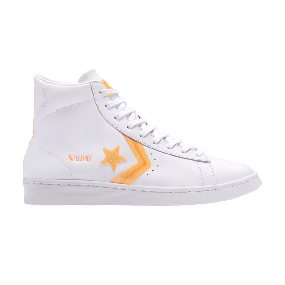Converse Pro Leather High Hi-Vis Collection - White Flash Orange