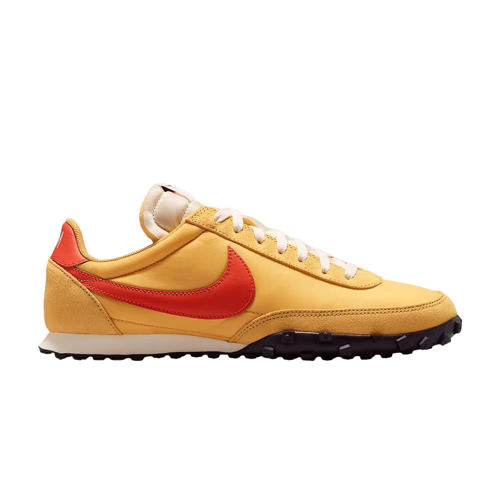 Nike Waffle Racer Wheat Gold Black Picante Red