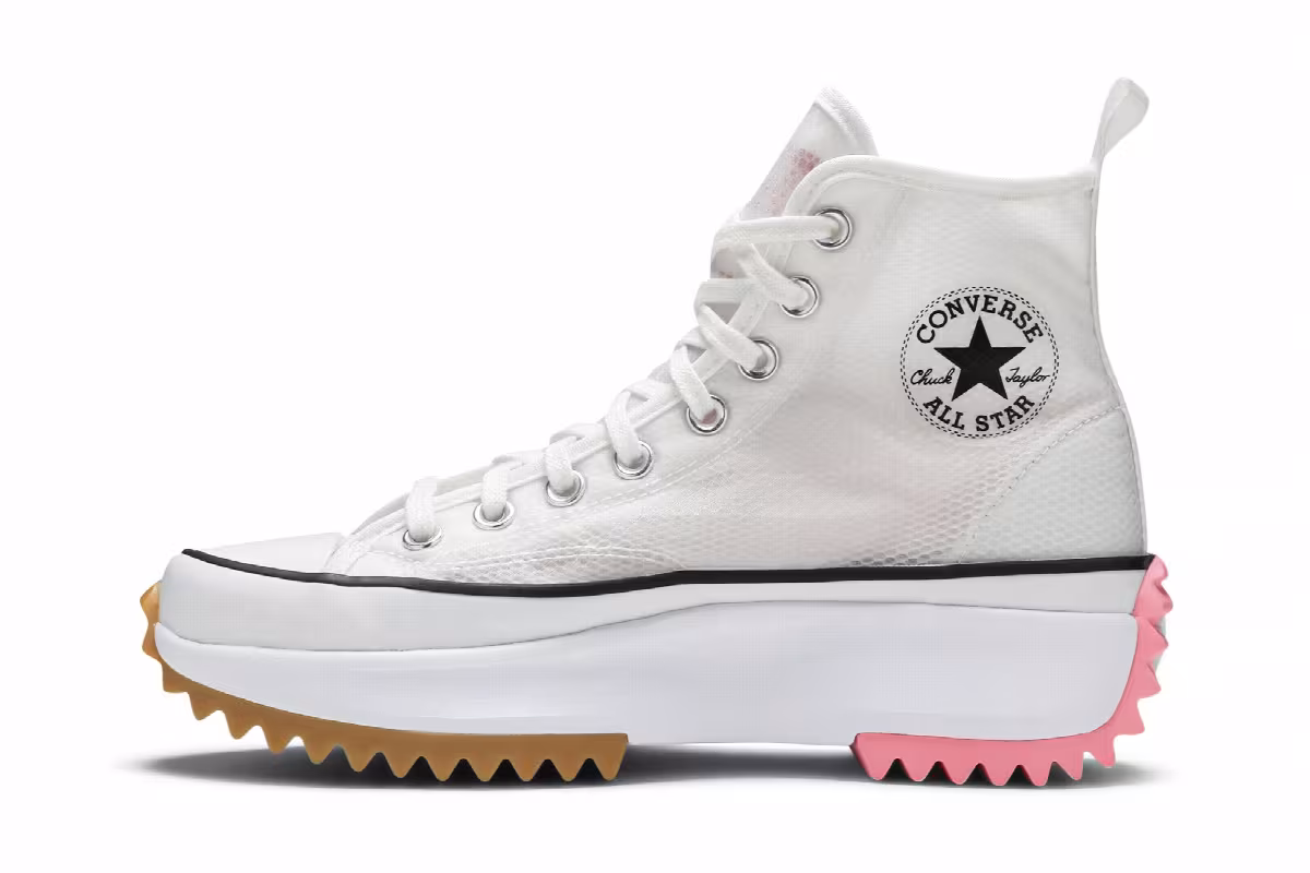 Converse Run Star Hike High Concrete Heat - White, view 4