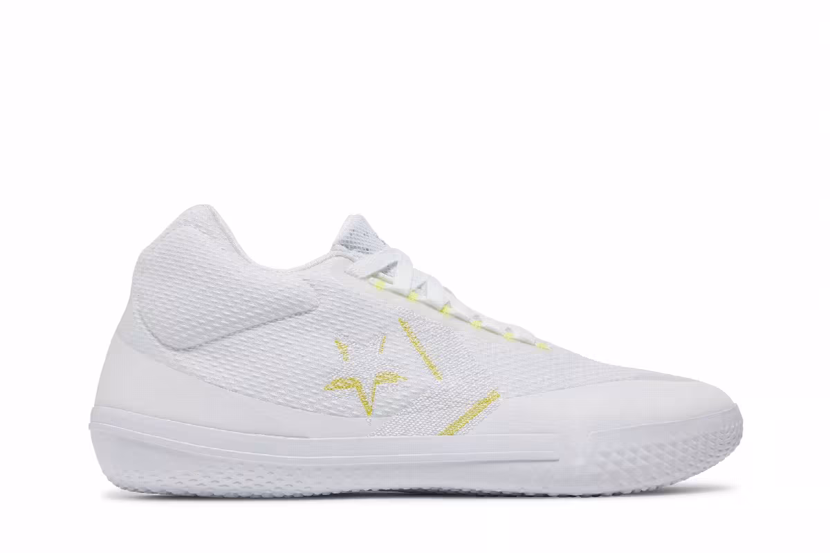 Converse All Star BB Evo Mid Hi-Vis Collection - White Fresh Yellow, view 2