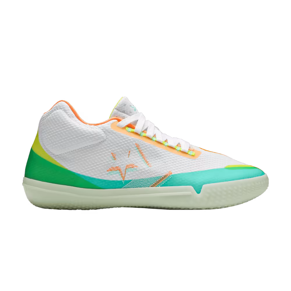 Converse All Star BB Evo Mid Hi-Vis Collection - White Green Glow