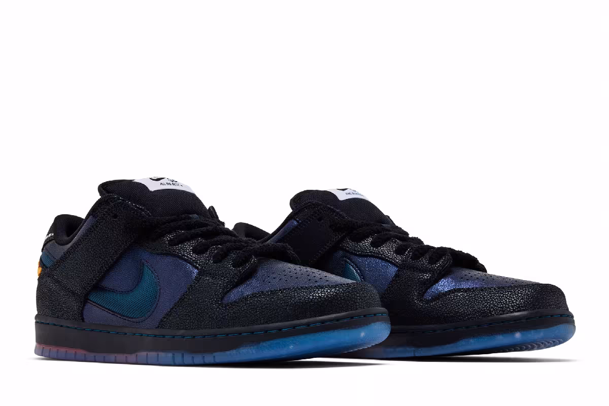 Bluetile x Nike SB Dunk Black Marina White, view 9
