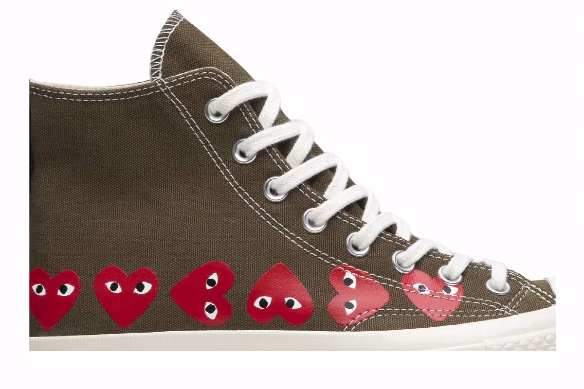 Comme des Garçons Play x Converse Chuck 70 Hi Top Multi Heart, view 3