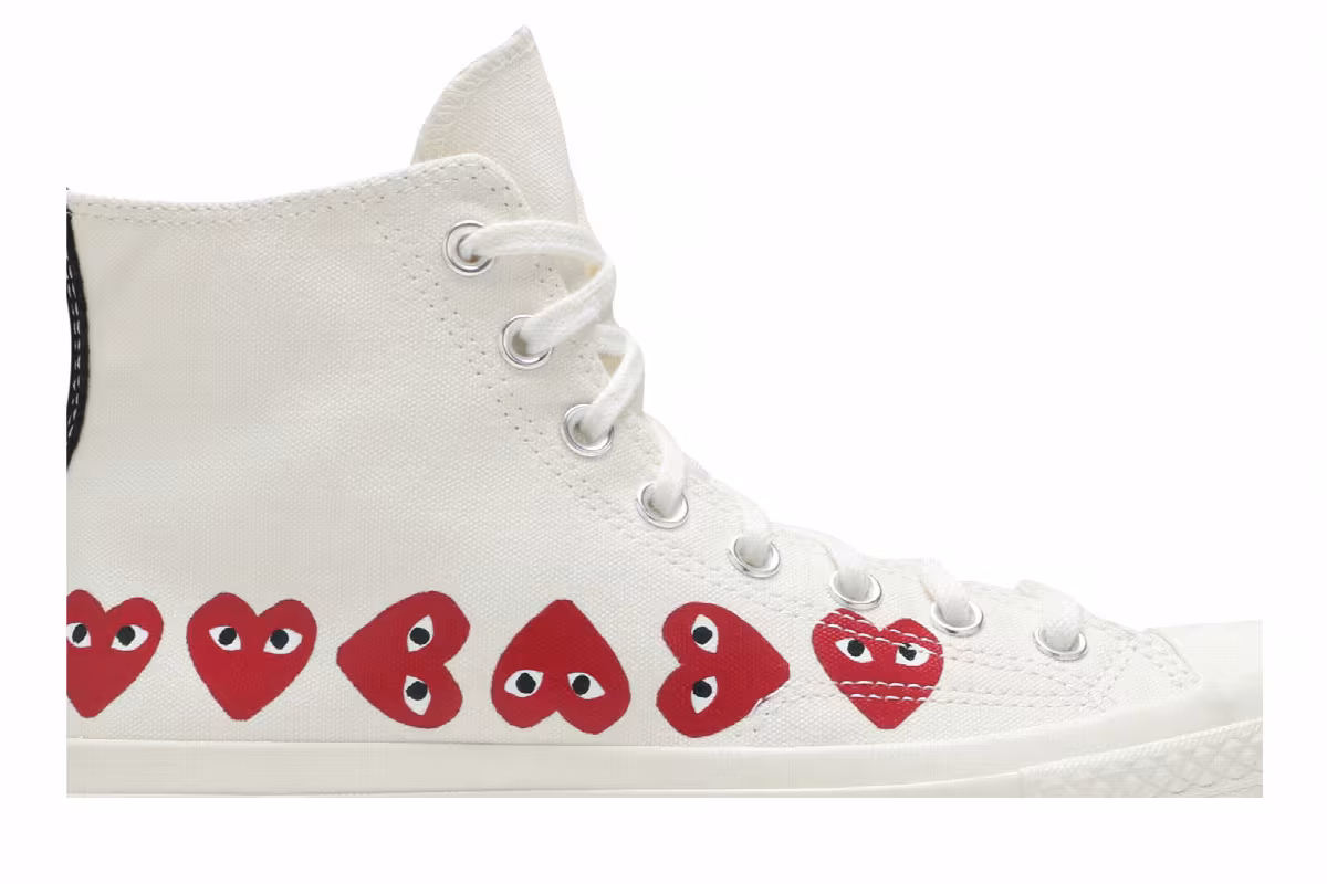 Comme des Garçons Play x Converse Chuck 70 Hi Top Multi Heart, view 3