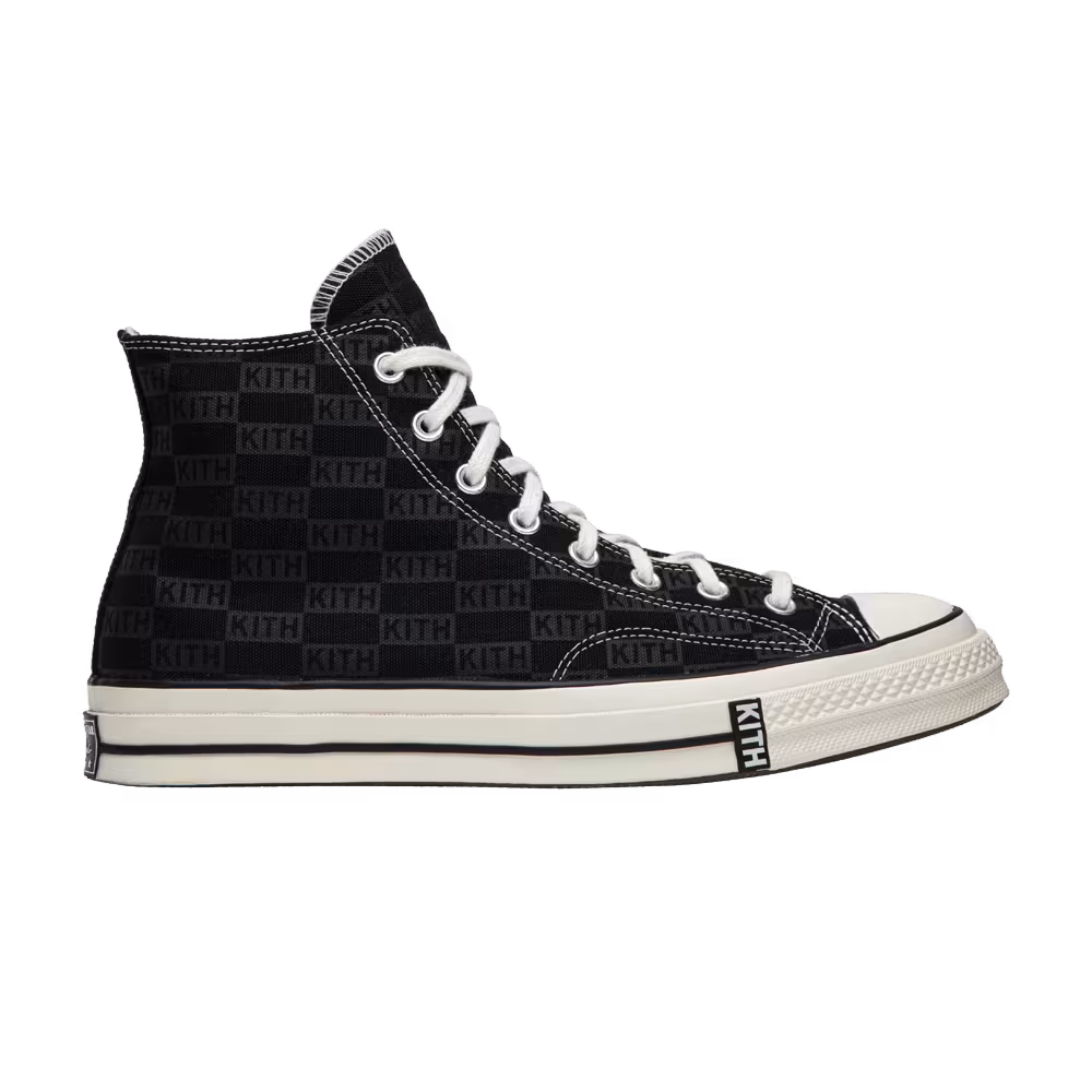 Kith x Converse Chuck 70 High Black Monogram