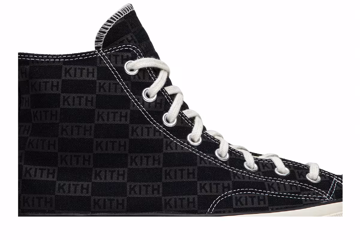 Kith x Converse Chuck 70 High Black Monogram, view 3