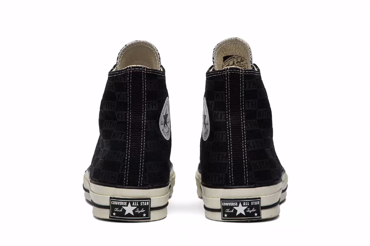 Kith x Converse Chuck 70 High Black Monogram, view 7