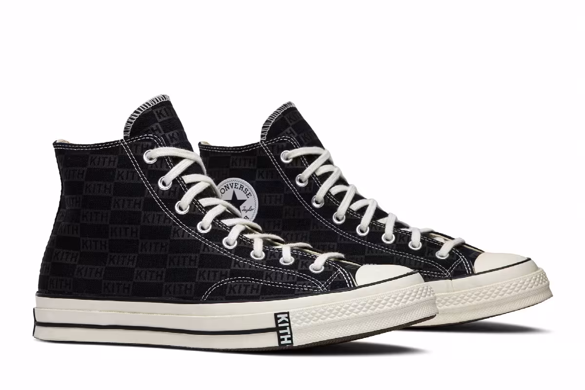 Kith x Converse Chuck 70 High Black Monogram, view 9