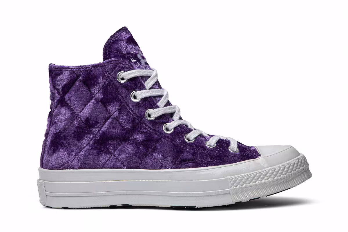 Golf Le Fleur x Converse Chuck 70 Hi Quilted Velvet Tillandsia Purple, view 2