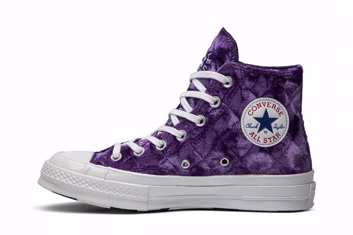 Golf Le Fleur x Converse Chuck 70 Hi Quilted Velvet Tillandsia Purple, view 4
