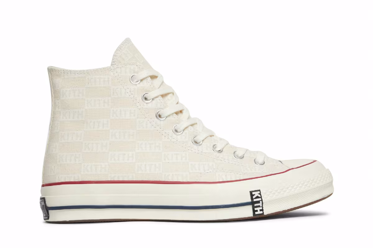 Kith x Converse Chuck 70 Hi White Monogram, view 2