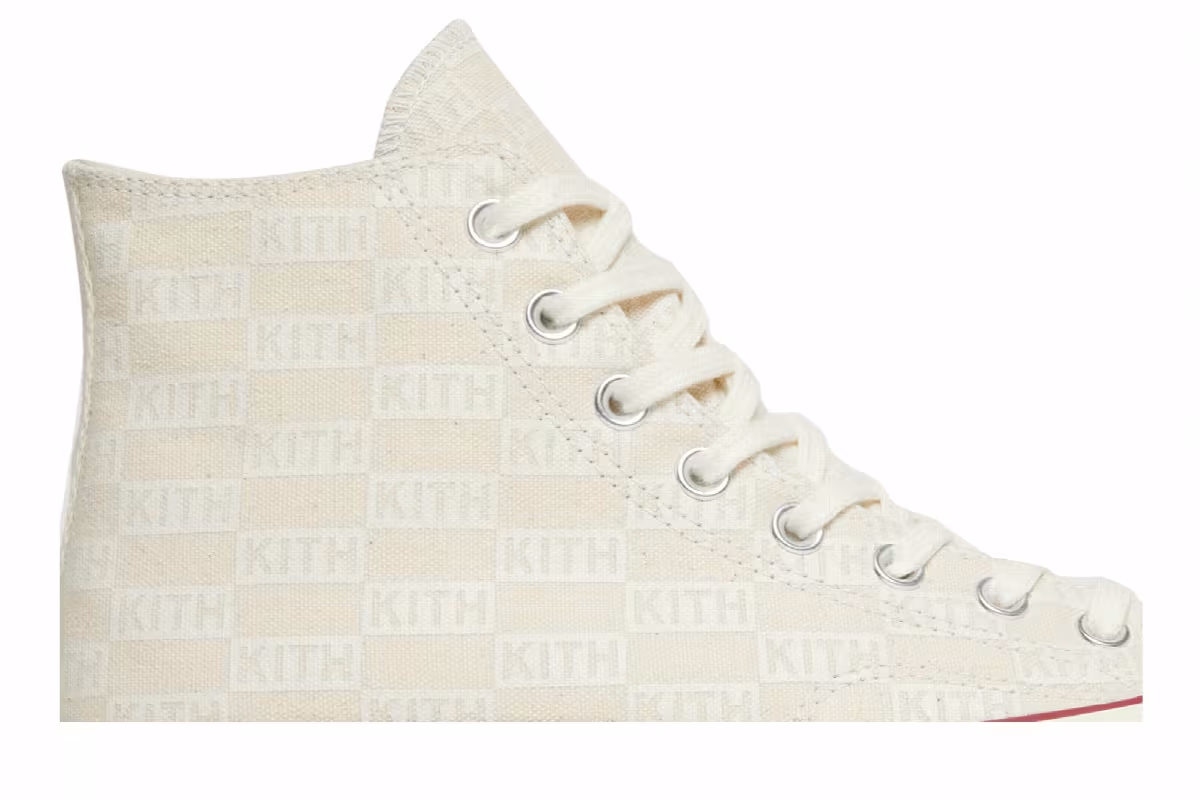 Kith x Converse Chuck 70 Hi White Monogram, view 3