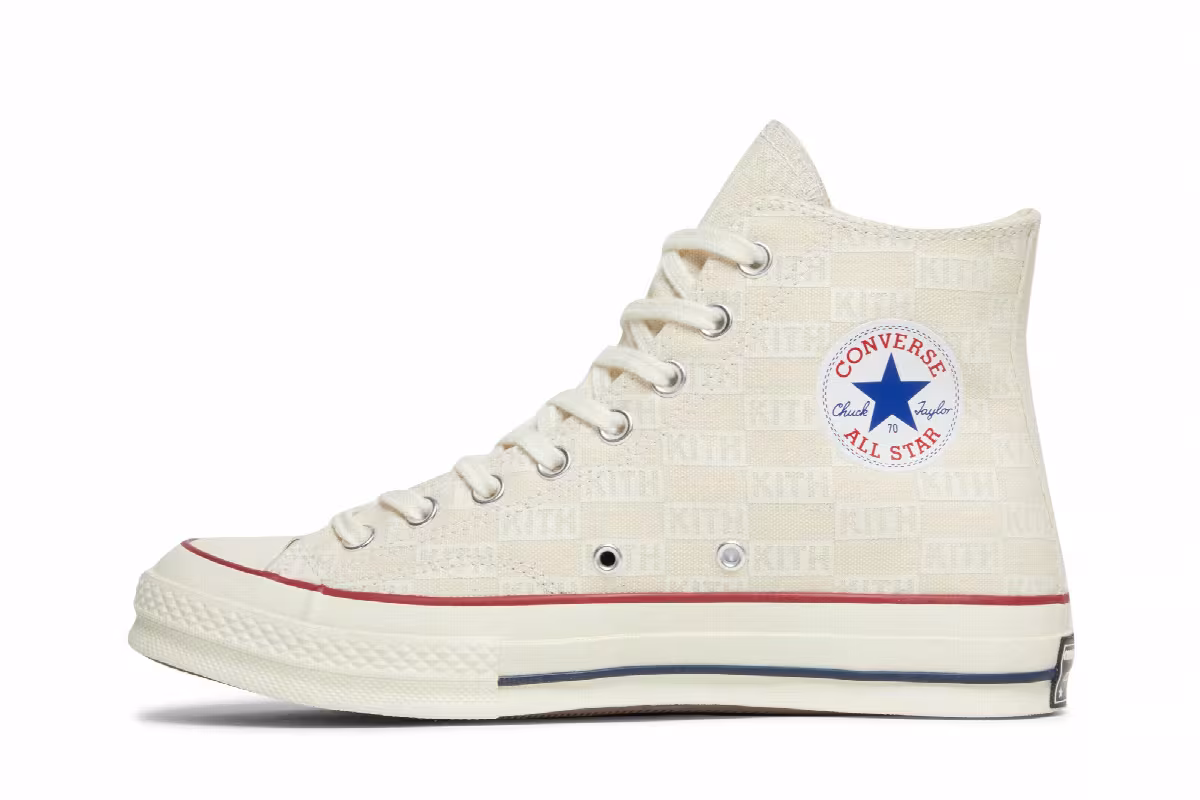 Kith x Converse Chuck 70 Hi White Monogram, view 4