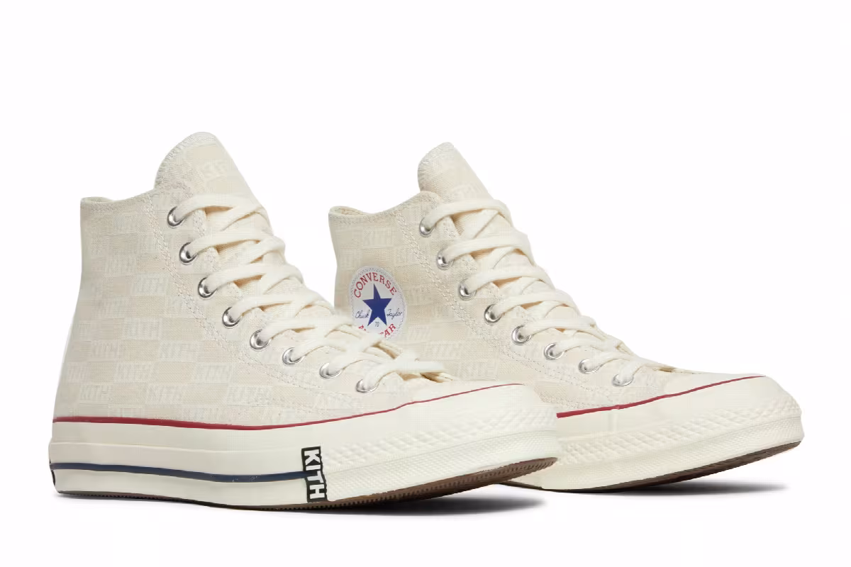 Kith x Converse Chuck 70 Hi White Monogram, view 9