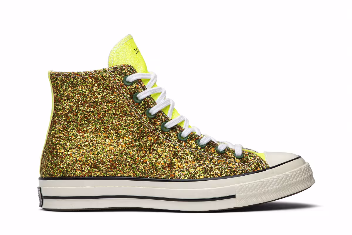 JW Anderson x Converse Chuck 70 High Glitter Pack - Gold Silver, view 2