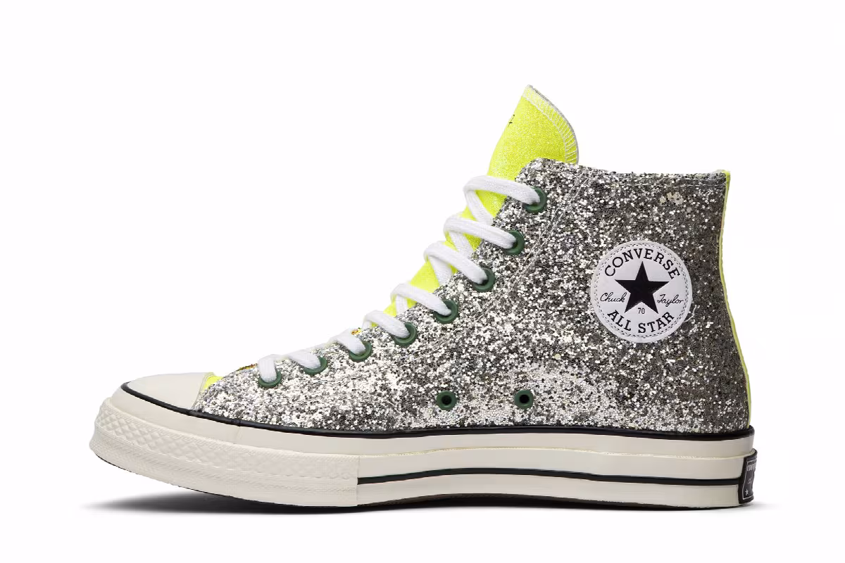 JW Anderson x Converse Chuck 70 High Glitter Pack - Gold Silver, view 4