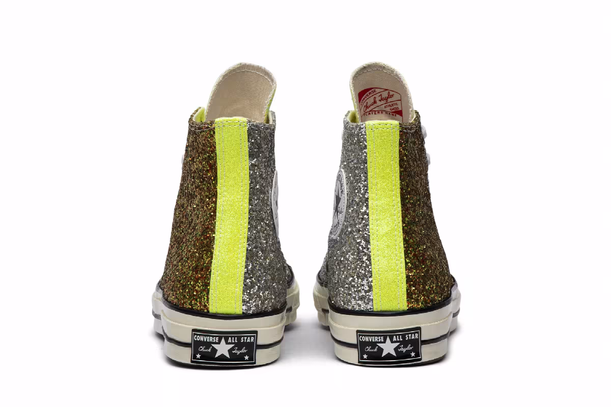 JW Anderson x Converse Chuck 70 High Glitter Pack - Gold Silver, view 7