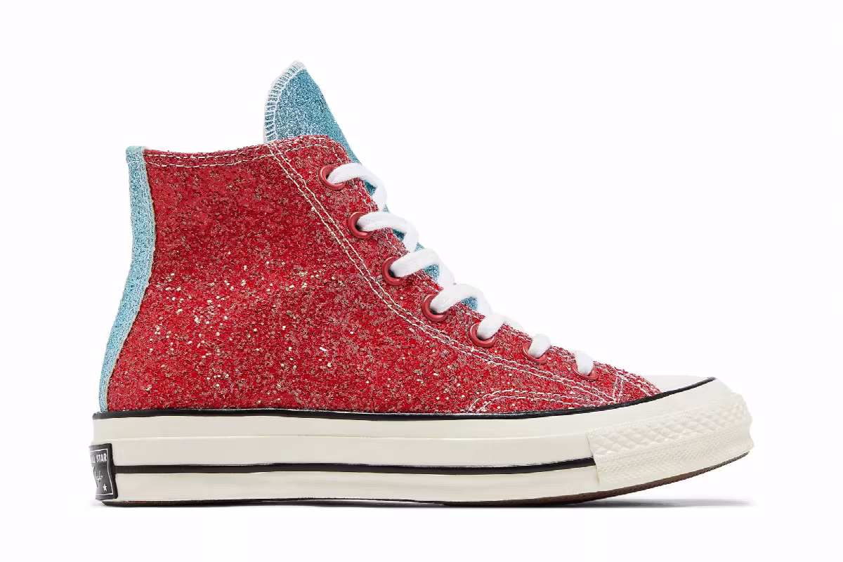 JW Anderson x Converse Chuck 70 Hi Glitter Pack - Cherry Sulphur, view 2