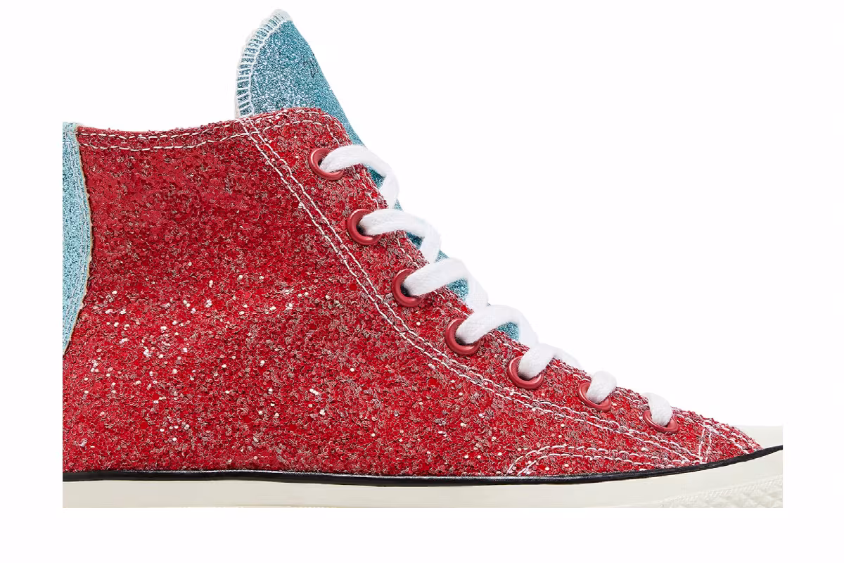 JW Anderson x Converse Chuck 70 Hi Glitter Pack - Cherry Sulphur, view 3