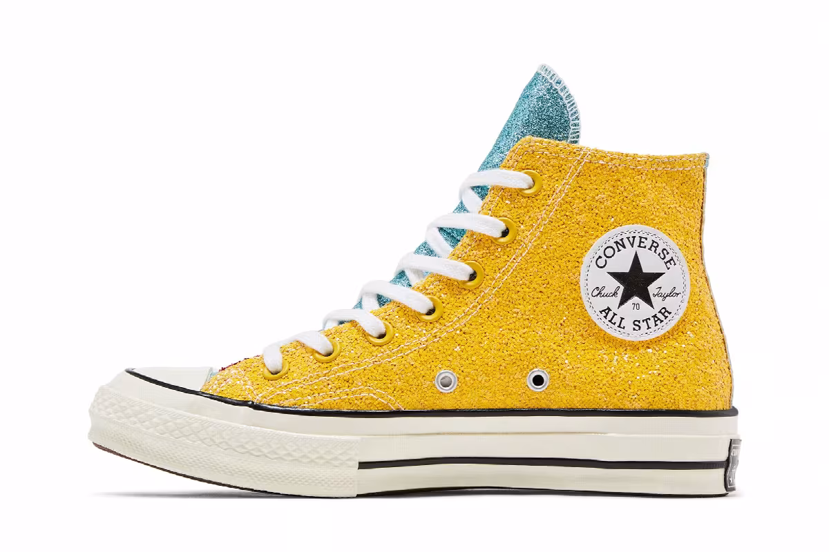 JW Anderson x Converse Chuck 70 Hi Glitter Pack - Cherry Sulphur, view 4