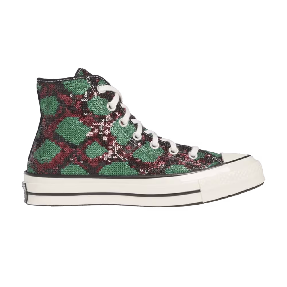 Converse Chuck 70 High Snake Pattern - Red Green