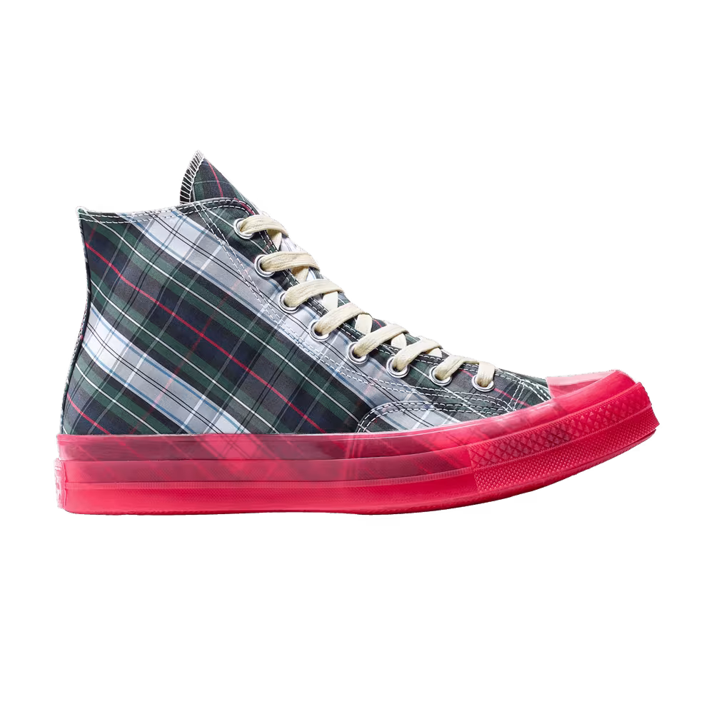 Converse Chuck 70 High Plaid Red Translucent Midsole