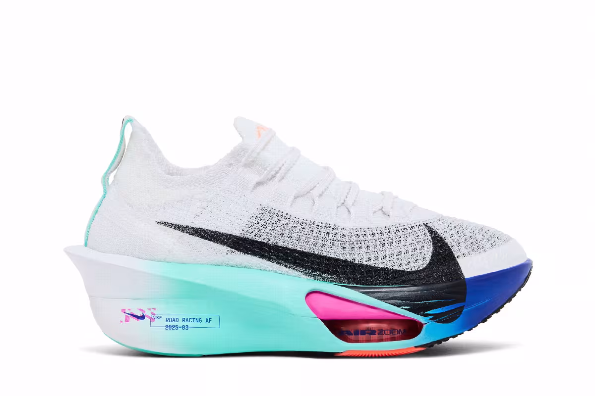 Nike Women's Alphafly 3 White Hyper Turquoise, view 2