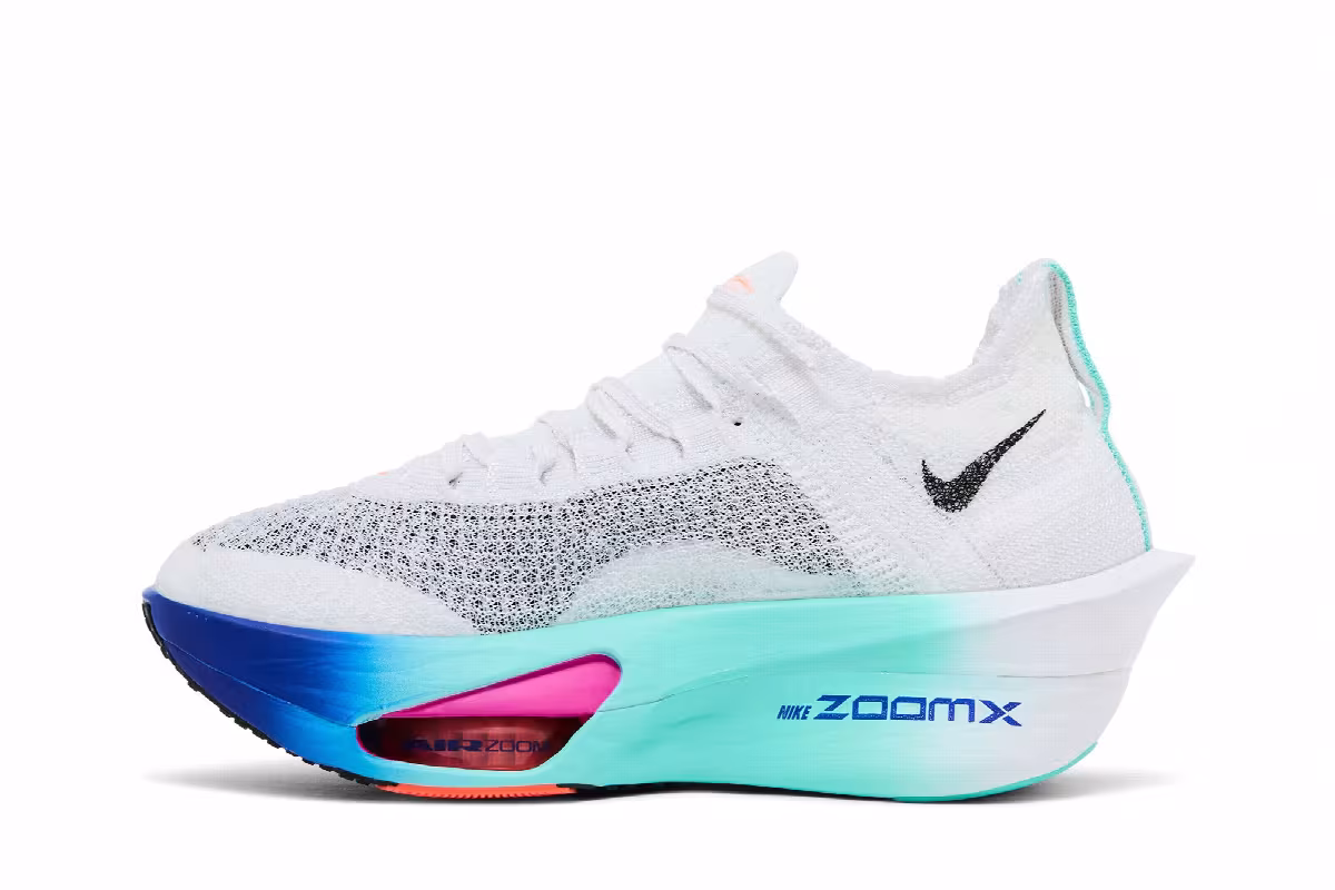 Nike Women's Alphafly 3 White Hyper Turquoise, view 4