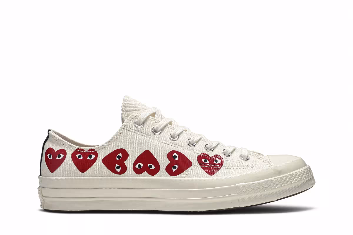 Comme des Garçons Play x Converse Chuck 70 Low Top Multi Heart, view 2