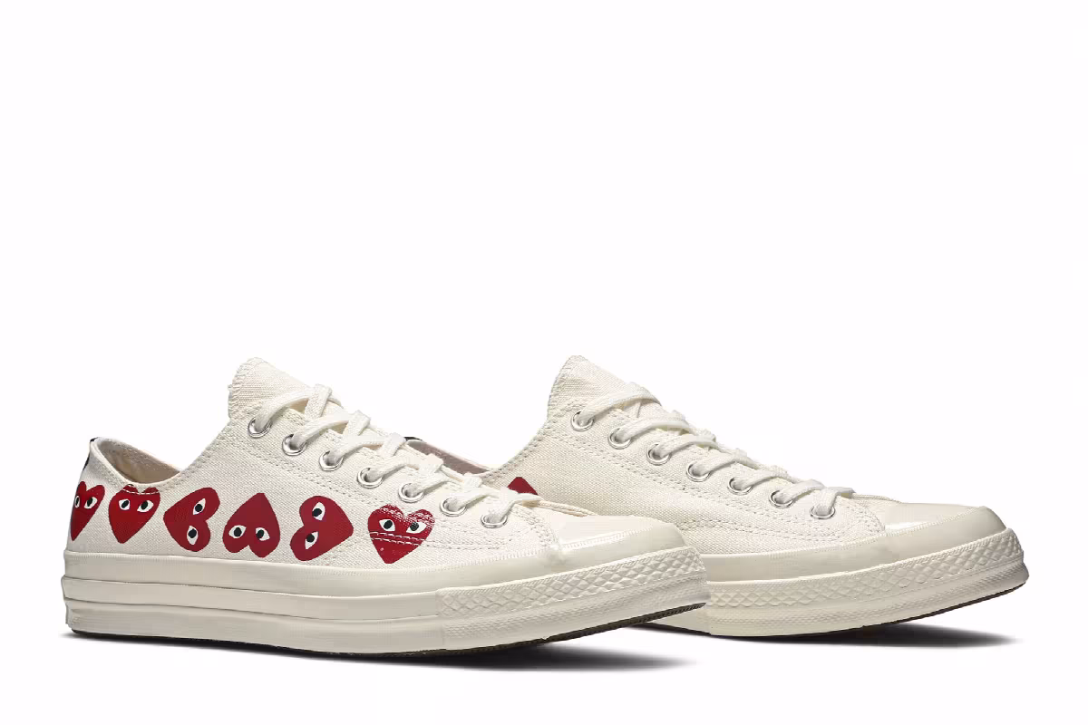 Comme des Garçons Play x Converse Chuck 70 Low Top Multi Heart, view 9