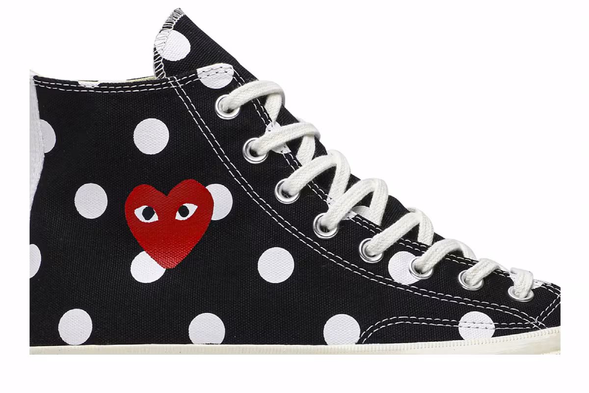 Comme des Garçons x Converse Chuck Taylor All Star 70 Hi Black Polka Dot, view 3