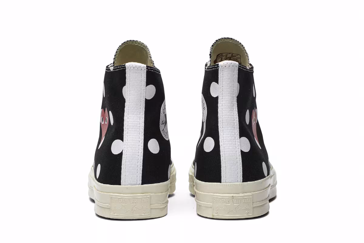 Comme des Garçons x Converse Chuck Taylor All Star 70 Hi Black Polka Dot, view 7