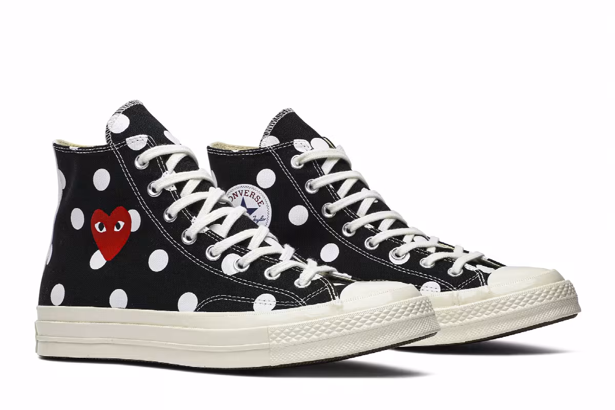 Comme des Garçons x Converse Chuck Taylor All Star 70 Hi Black Polka Dot, view 9