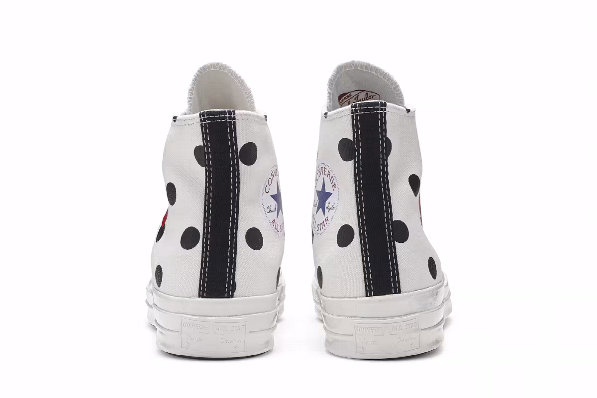 Comme des Garçons x Converse Chuck Taylor All Star 70 Hi White Polka Dot, view 7
