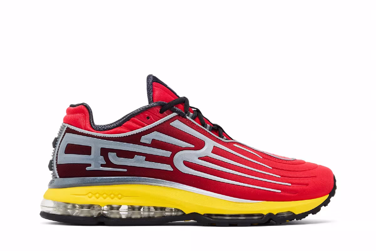 Supreme x Nike Air Max 2001 Air Ecstasy University Red Speed Yellow, view 2