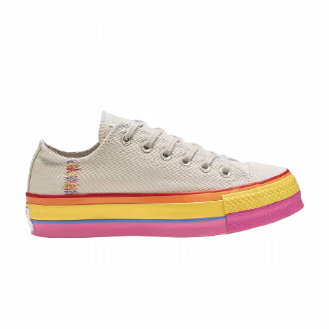 Converse Wmns Chuck Taylor All Star Lift Low 'Rainbow - Vintage White'