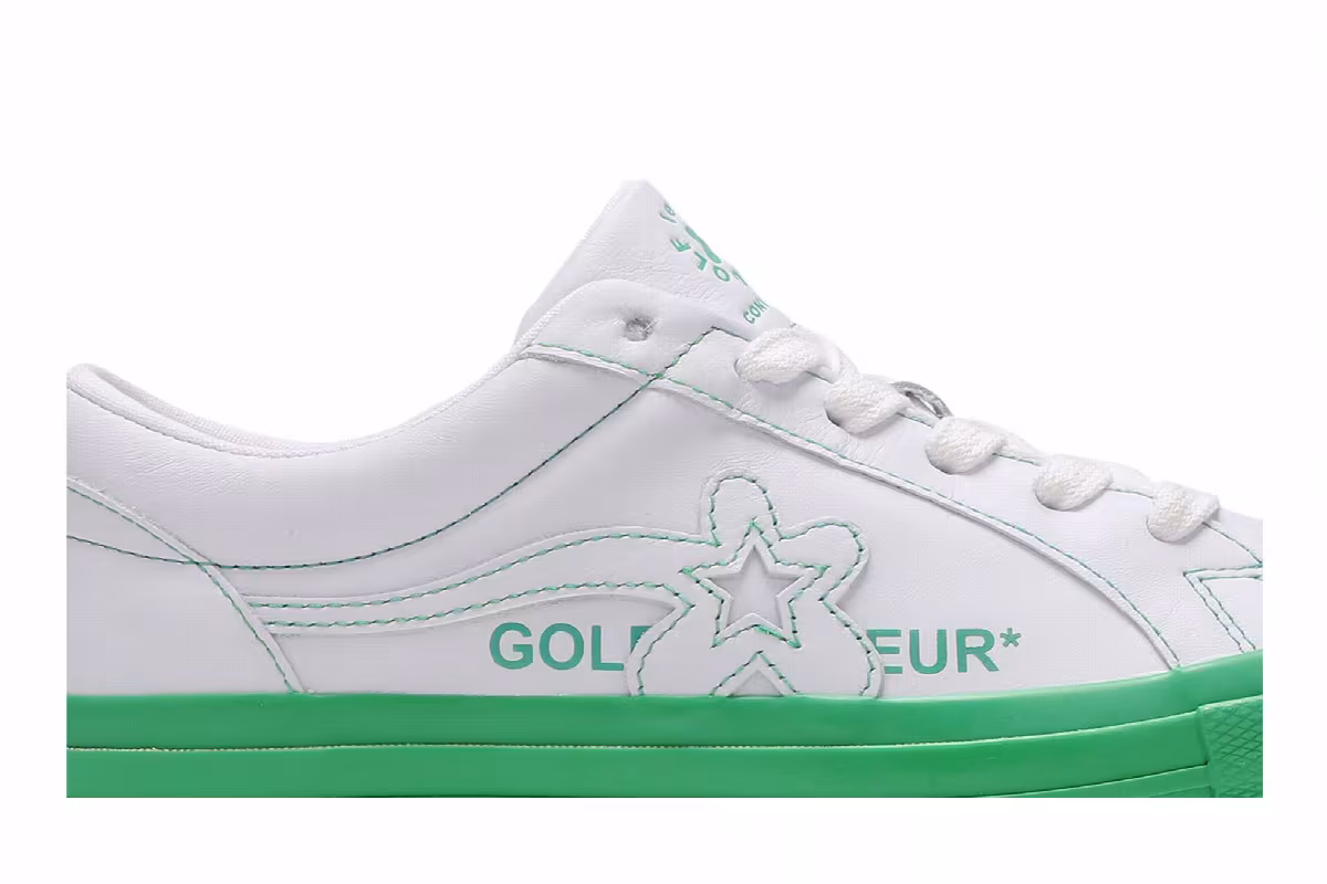 Golf Le Fleur x Converse One Star Ox Kelly Green, view 3