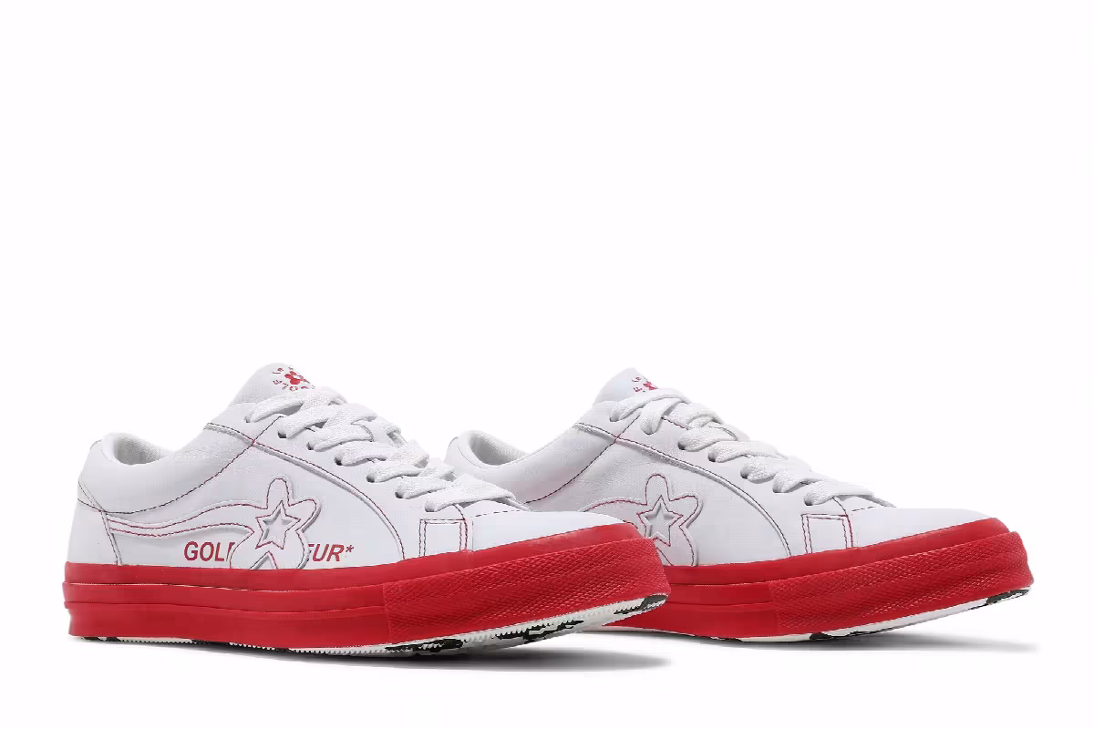 Golf Le Fleur x Converse One Star Ox Racing Red, view 9