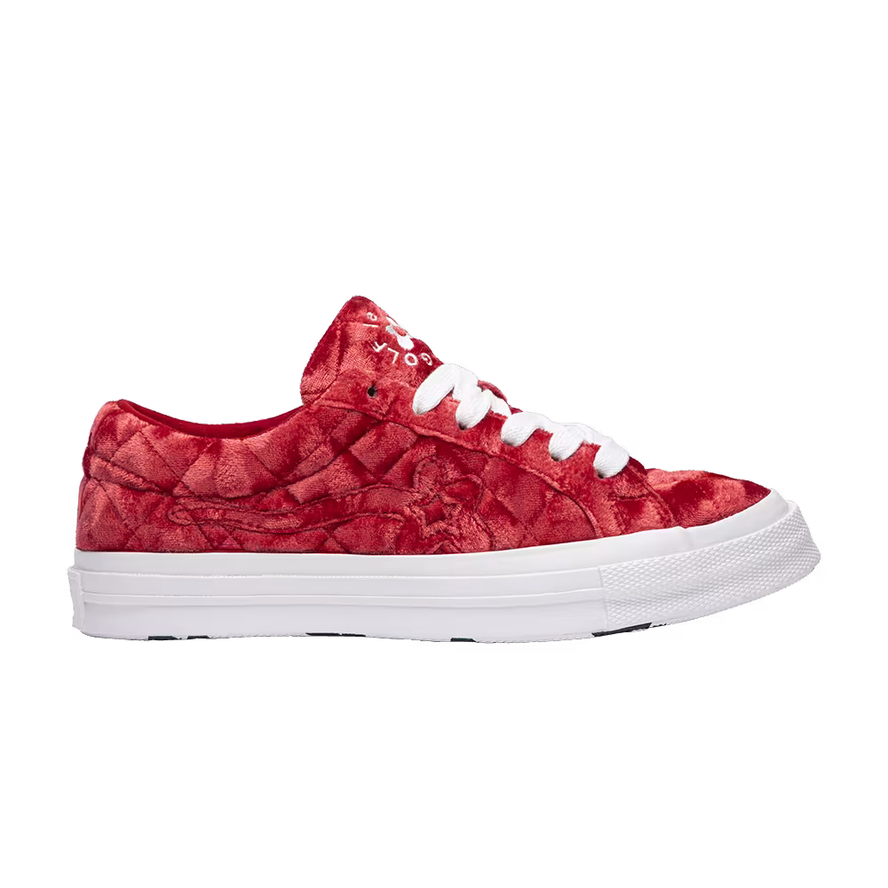 Golf Le Fleur x Converse One Star Quilted Velvet Cherry