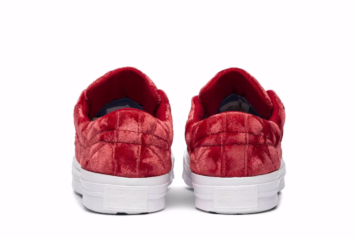 Golf Le Fleur x Converse One Star Quilted Velvet Cherry, view 7