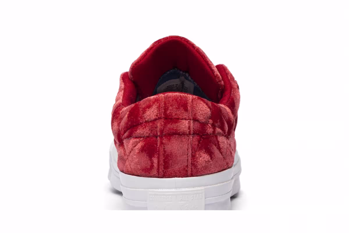 Golf Le Fleur x Converse One Star Quilted Velvet Cherry, view 8