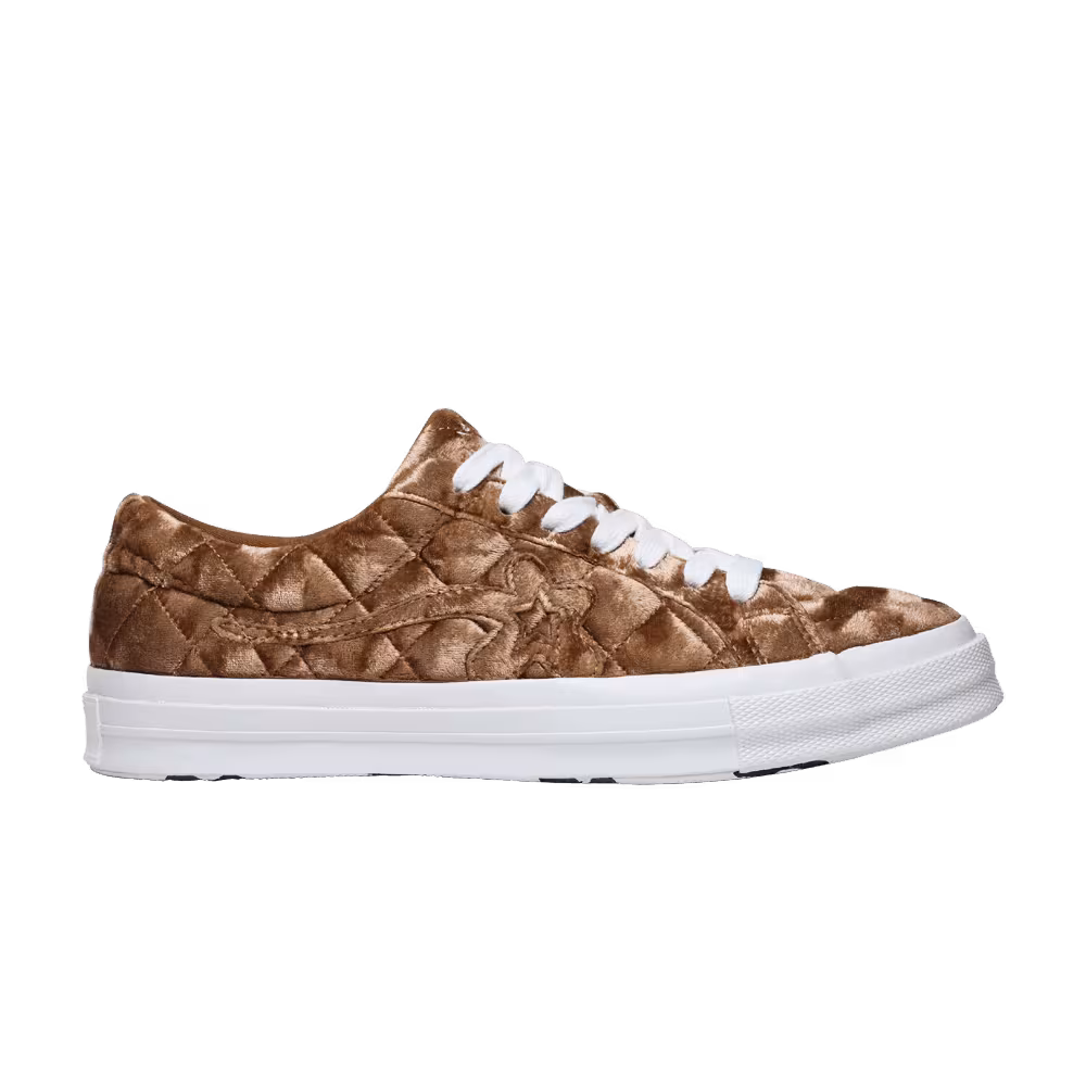 Golf Le Fleur x Converse One Star Quilted Velvet Brown