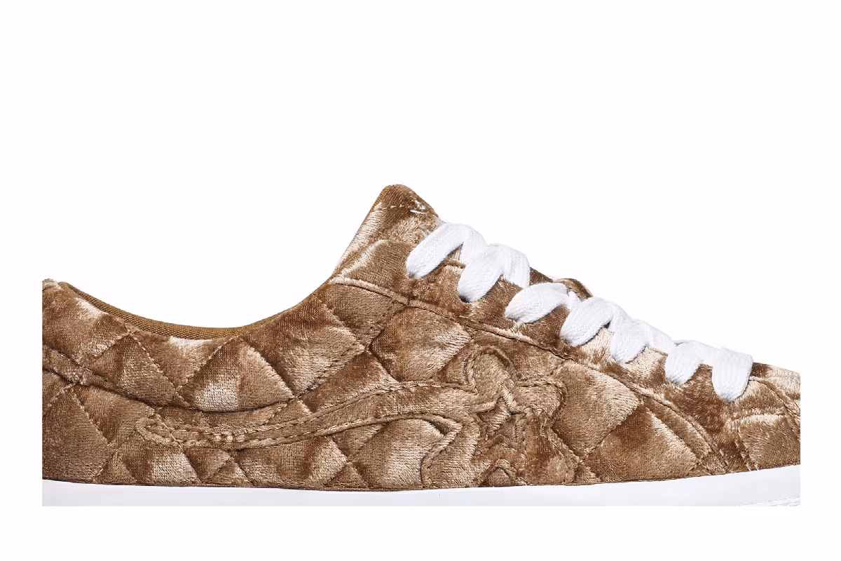 Golf Le Fleur x Converse One Star Quilted Velvet Brown, view 3