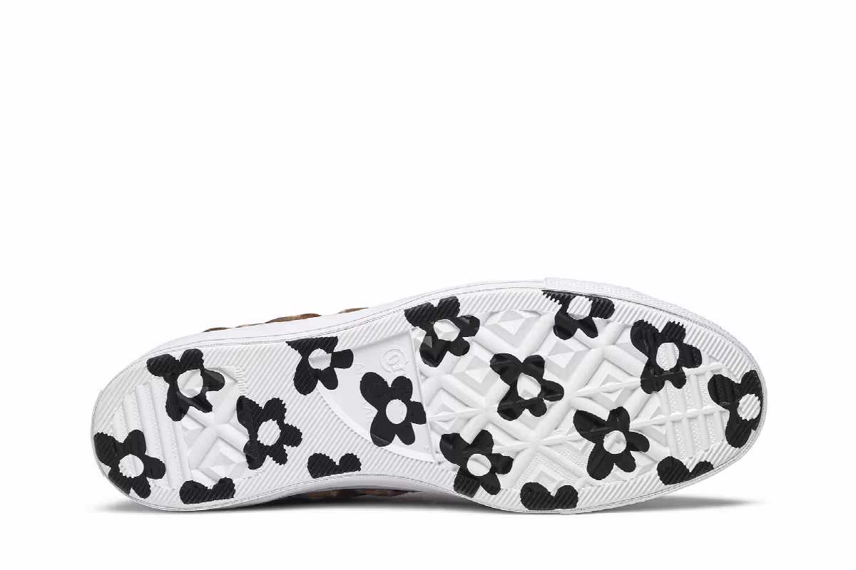Golf Le Fleur x Converse One Star Quilted Velvet Brown, view 5