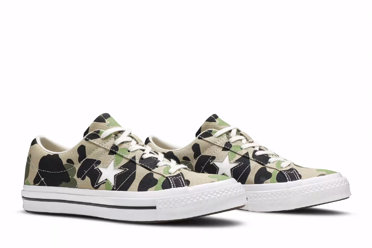 Converse One Star Low Archive Print - Duck Camo, view 9