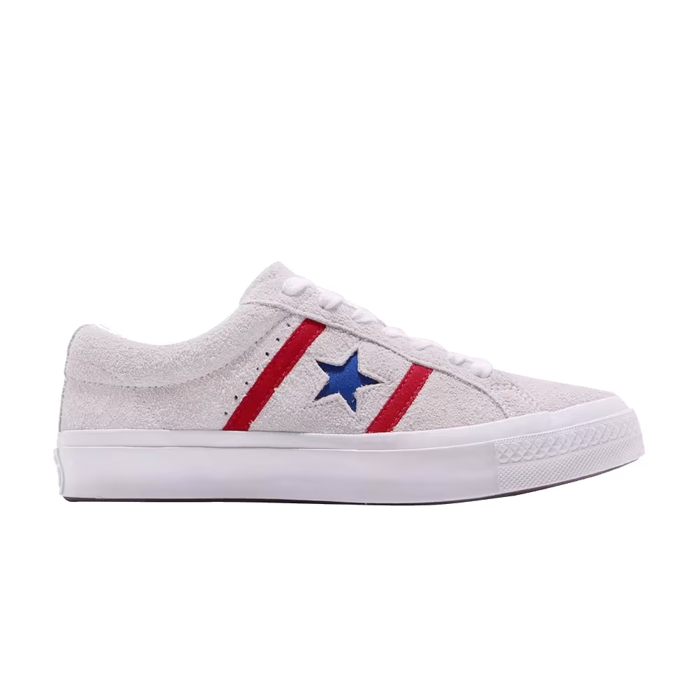 Converse One Star Academy Grey Red Blue