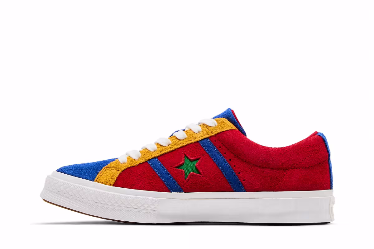 Converse One Star Academy Low Enamel Red Blue, view 4