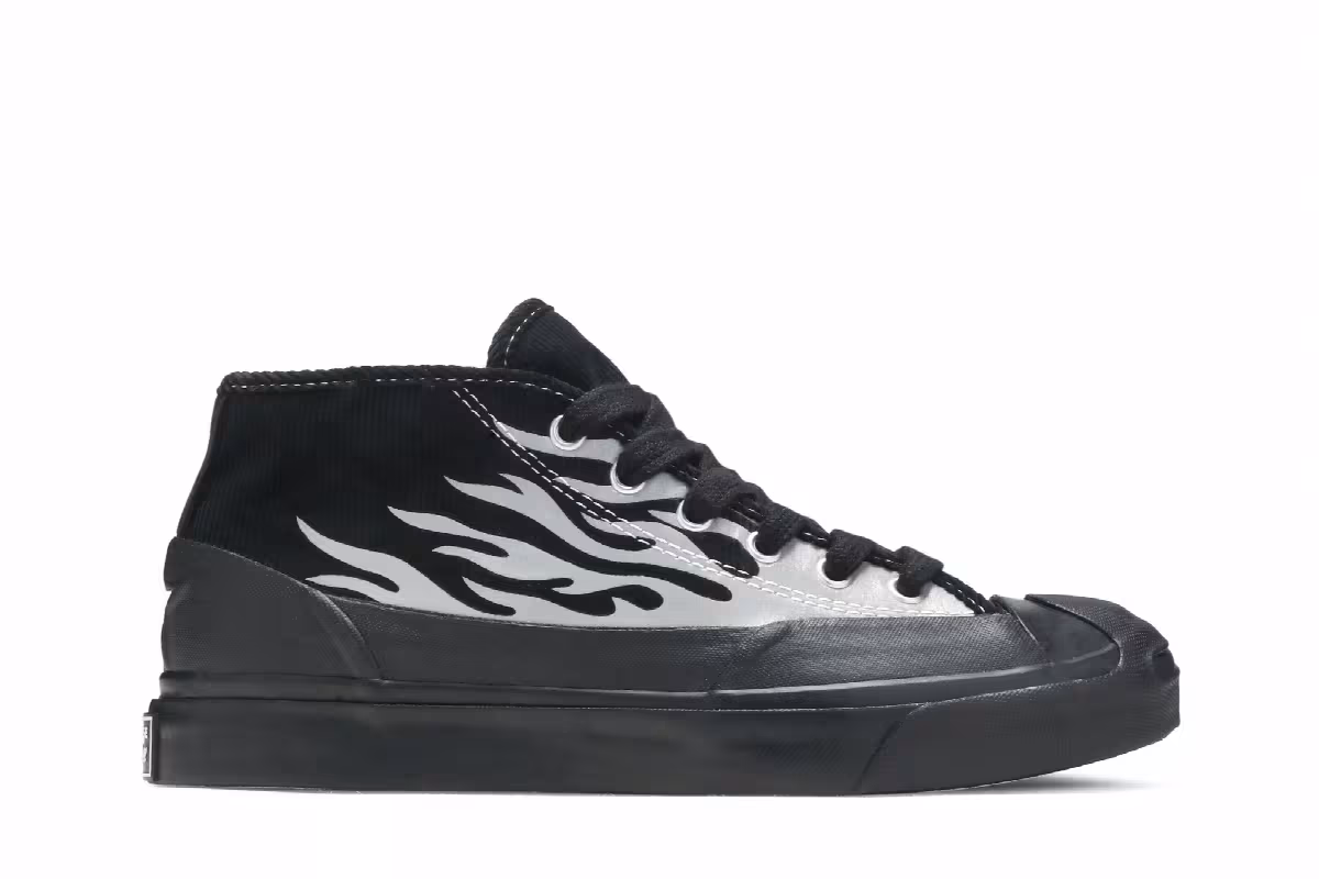 ASAP Nast x Converse Jack Purcell Mid Silver Flames, view 2